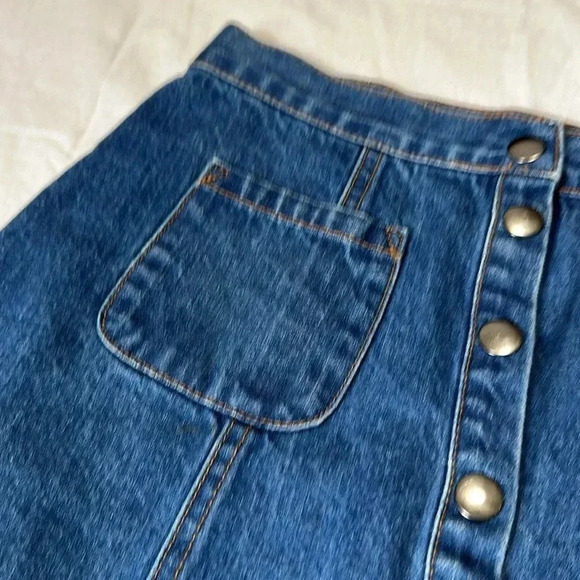 Urban Outfitters BDG Denim Snap Mini Skirt Blue Small - Picture 3 of 5
